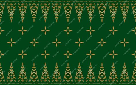 Premium Vector | Malay Riau Batik Songket, Weaving Corak Motif Pucuk ...