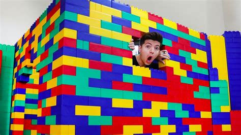 I Built A House Using Giant Lego Blocks! - YouTube