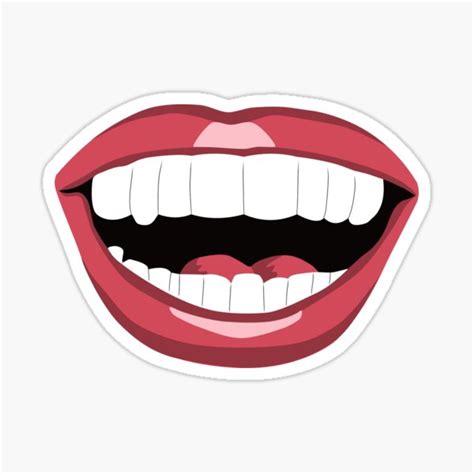 "SMILING MOUTH" Sticker by QuirkyTease | Redbubble