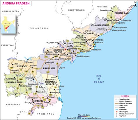 Andhra Pradesh State Capital Map - Printable Map