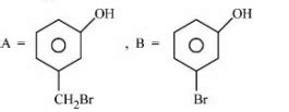 ' A' and ' B ' formed in the following set of reactions are: