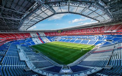 Herunterladen hintergrundbild parc olympique lyonnais, lyon, fußball ...