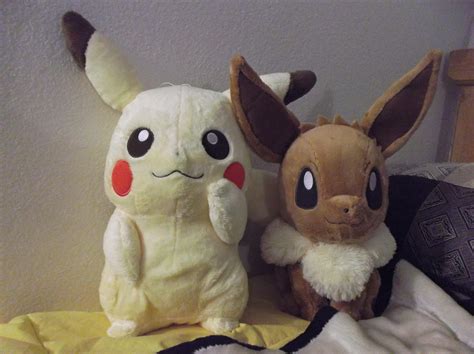 Pikachu and Eevee (Plush Version) by smittywerbenjagerma on DeviantArt