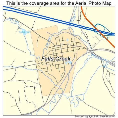 Aerial Photography Map of Falls Creek, PA Pennsylvania