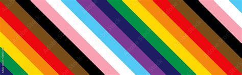 Pride Month Web Banner Background Template. LGBTQ Pride Flag Rainbow ...