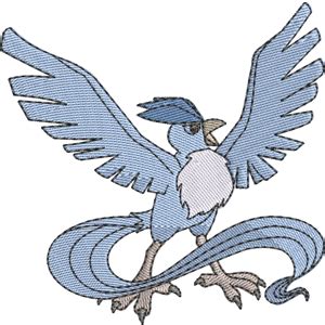 Articuno Pokemon Free Machine Embroidery Design Download in PES, JEF ...