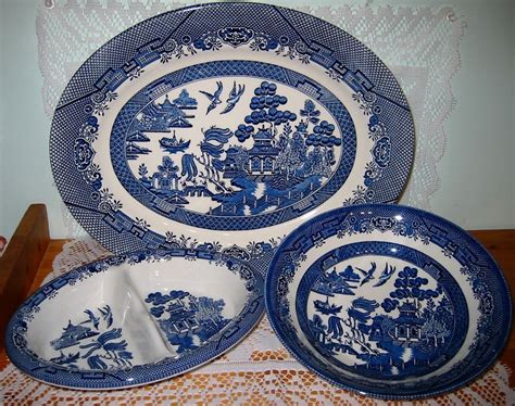 Churchill - Blue Willow - Serving Dishes (2pcs) SOLD on Ruby Lane