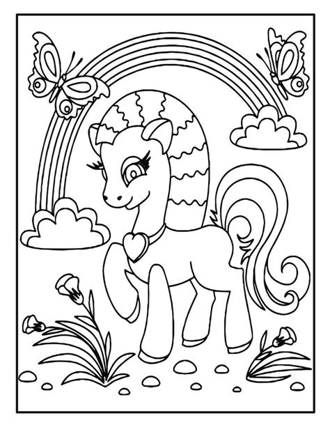 Unicorn Coloring Book Pages for Kids 50 Unicorn Coloring Pages for Kids - Etsy | Puppy coloring ...