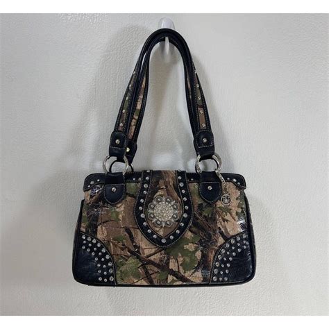 American Bling Studded Camo Western Handbag... - Depop