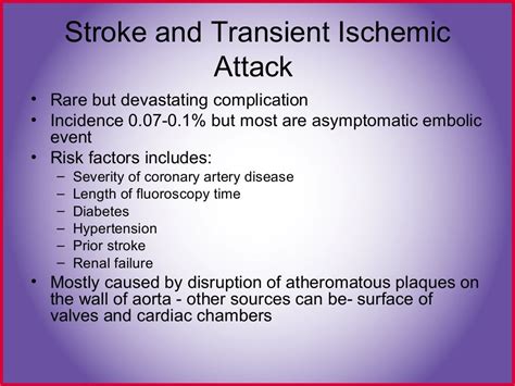 Cardiac cath complications