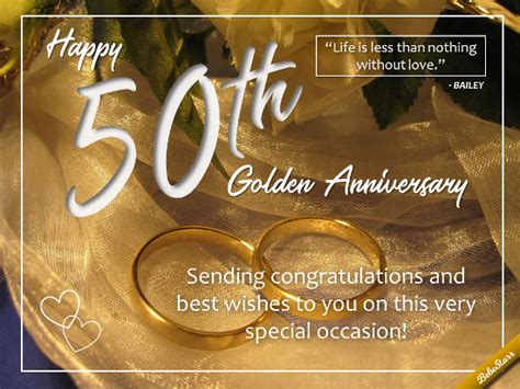 For A 50th Wedding Anniversary. Free Milestones eCards, Greeting Cards ...