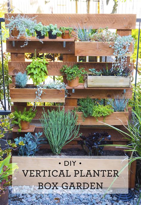 DIY Vertical Box Planter Garden | Vertical garden planters, Garden ...