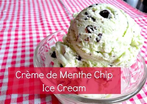 Crème de Menthe Chip Ice Cream Recipe - Jellibean Journals