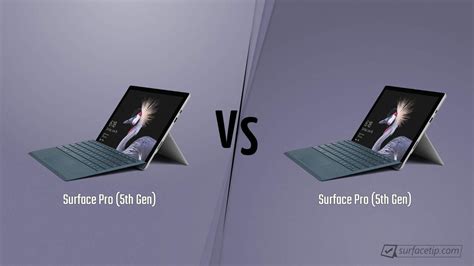 Surface Pro 5 vs. Surface Pro 5 - Detailed Specs Comparison