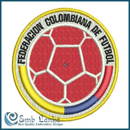 Colombia National Football Team Logo Embroidery Design - Emblanka