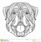 Easy Zentangle Coloring Page Dog Pages sketch template