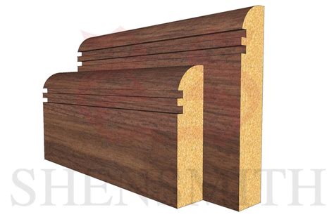 Bullnose Rebated 2 Walnut Skirting Board - SkirtingBoards.com®