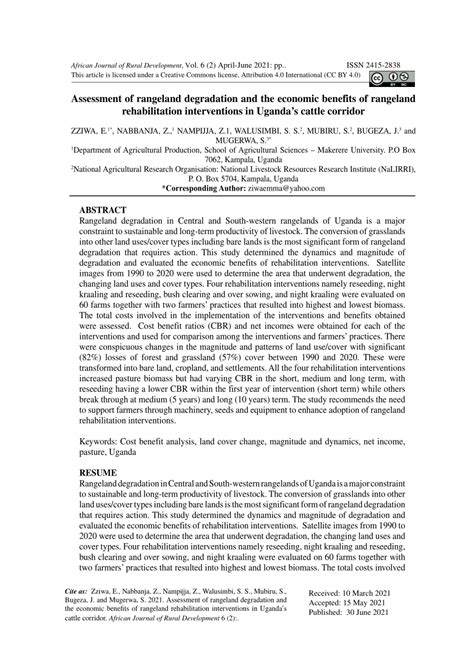 (PDF) Assessment of rangeland degradation and the economic benefits of rangeland rehabilitation ...