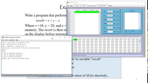 Marie Instruction Set and Programming Example with Marie Simulator ...