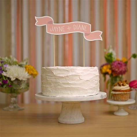 Custom Cake Banner No. 2 Wedding Cake Topper