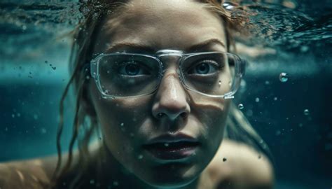 Young woman underwater, beauty in blue water generative AI 24574530 Stock Photo at Vecteezy