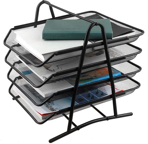 Amazon.com: Ideal Life 4-Trays Document Tray, Desktop File Organizer ...