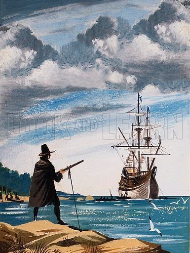 The Pilgrim Fathers stock image | Look and Learn