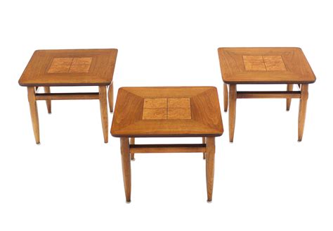 Vintage Mid Century Square End Tables- Set of 3 | Chairish