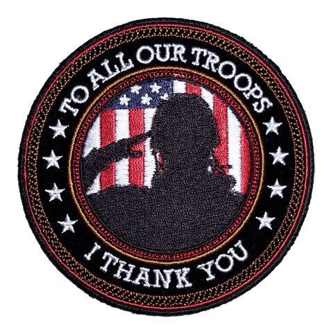 To All Our Troops I Thank You Patch – Quality Biker Patches