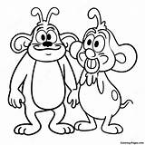 Ren And Stimpy Cartoon Scene Coloring Page  Pagescom sketch template