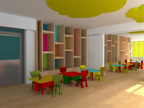 Interior design of a nursery classroom. :: Behance