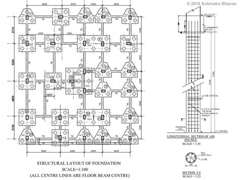 Deep Pile Foundation - Construction of Subhadra Bhavan