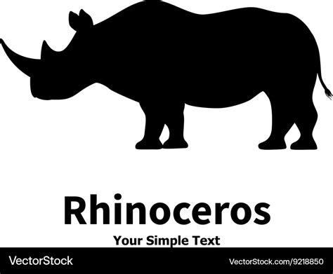 A silhouette of a rhino Royalty Free Vector Image