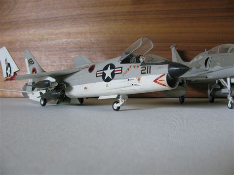 F8J Crusader Fighter Aircraft Jet Plastic Model Airplane Kit in 1/48 Scale. @ http://www ...