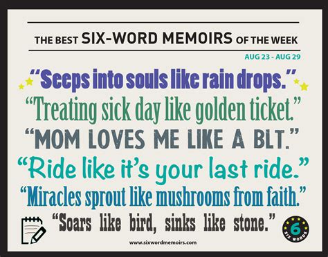 “Treating sick day like golden ticket.” The Best Six-Word Memoirs of the Week – Six-Word Memoirs