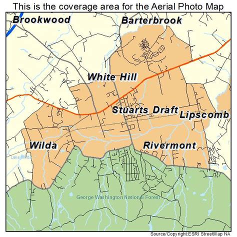 Aerial Photography Map of Stuarts Draft, VA Virginia