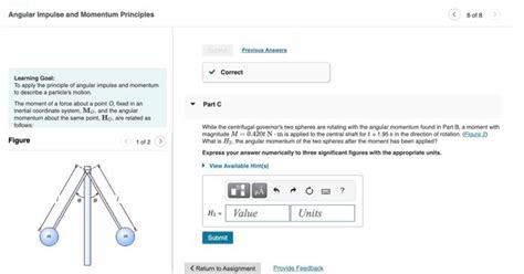 Solved Angular Impulse and Momentum Principles 8 of 8 | Chegg.com