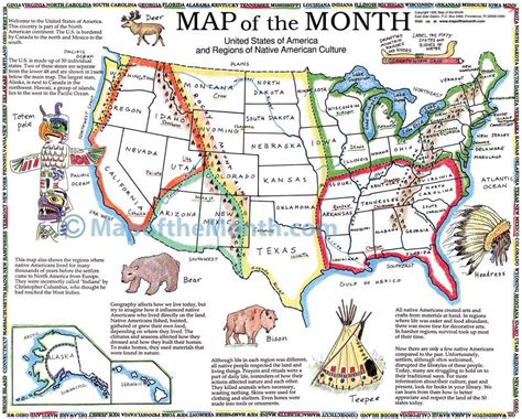 USA Regions of Native American Culture Map - Maps for the Classroom