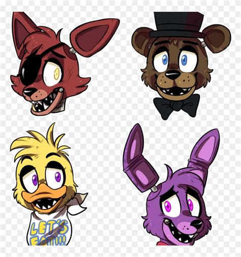 Lorelei Luetke - Fnaf Freddy Chica Bonnie Foxy Fan Art - Free Transparent PNG Clipart Images ...