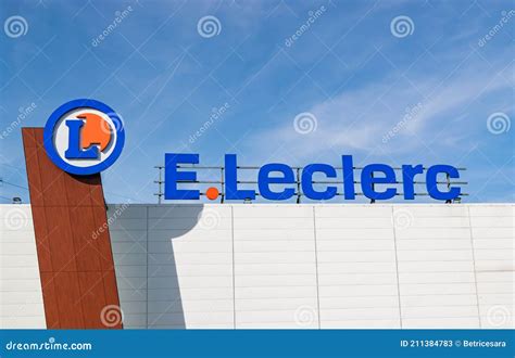 View of E.Leclerc Supermarket Logo and Parking Editorial Stock Photo ...