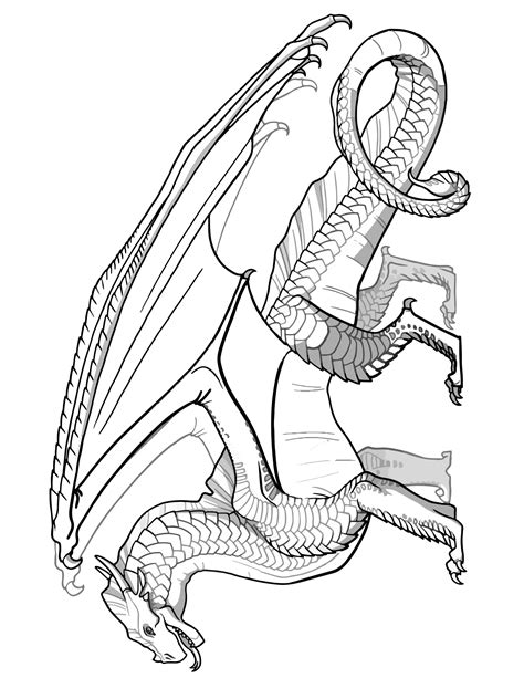 SANDWING DRAGON Coloring Page Transparent Wings of Fire Coloring SHEET ...