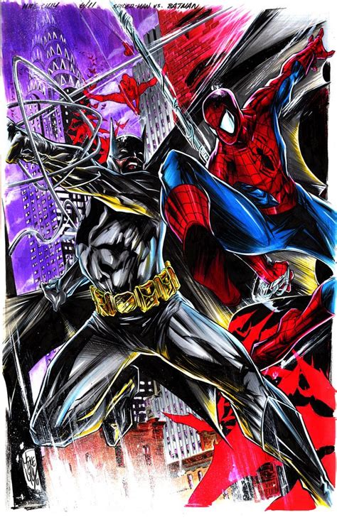 #Spiderman #Fan #Art. (Batman Vs Spiderman) By: Mike Lilly. (THE * 5 ...