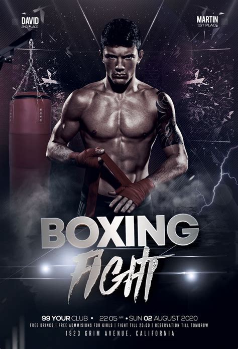 Boxing Tournament PSD Flyer Template - 99Flyers | Free psd flyer ...