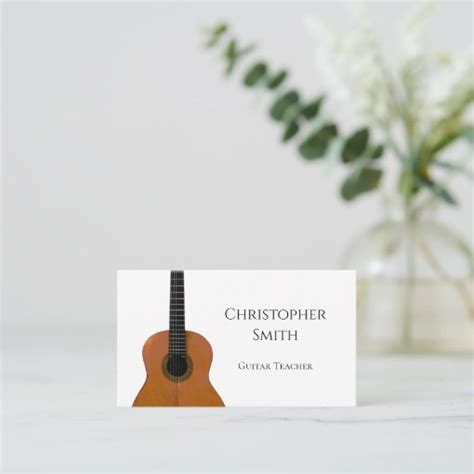 Musical Instrument Guitar Lessons Business Card | Zazzle