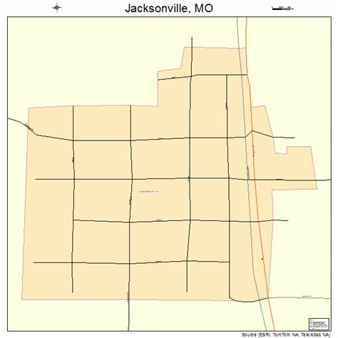 Jacksonville Missouri Street Map 2936224