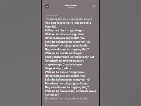 Wala Na Talaga x Klarisse #lyrics #viral #shorts #walanatalaga # ...