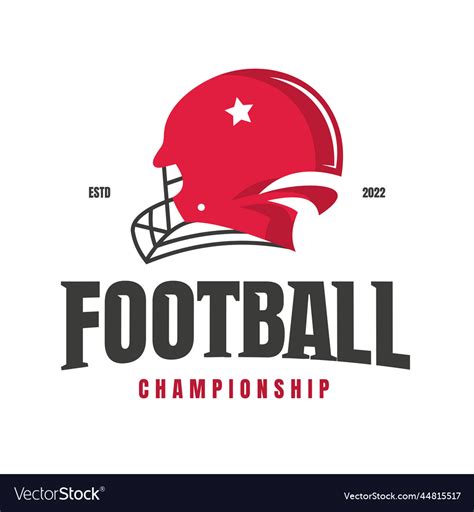 Modern professional american football helmet logo Vector Image