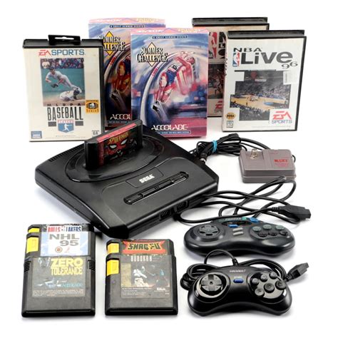 Sega Genesis Console with Spider-Man, Zero Tolerance, Budokan, and More ...