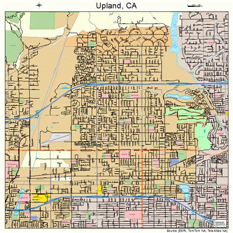 Upland California Street Map 0681344