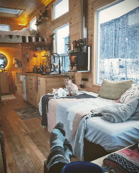 Truck converted into a tiny house